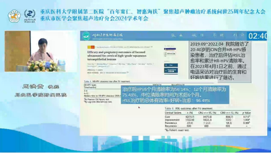 川北医学院附属医院周洪贵：有生育要求患者高危型HPV感染相关HSIL治疗分享