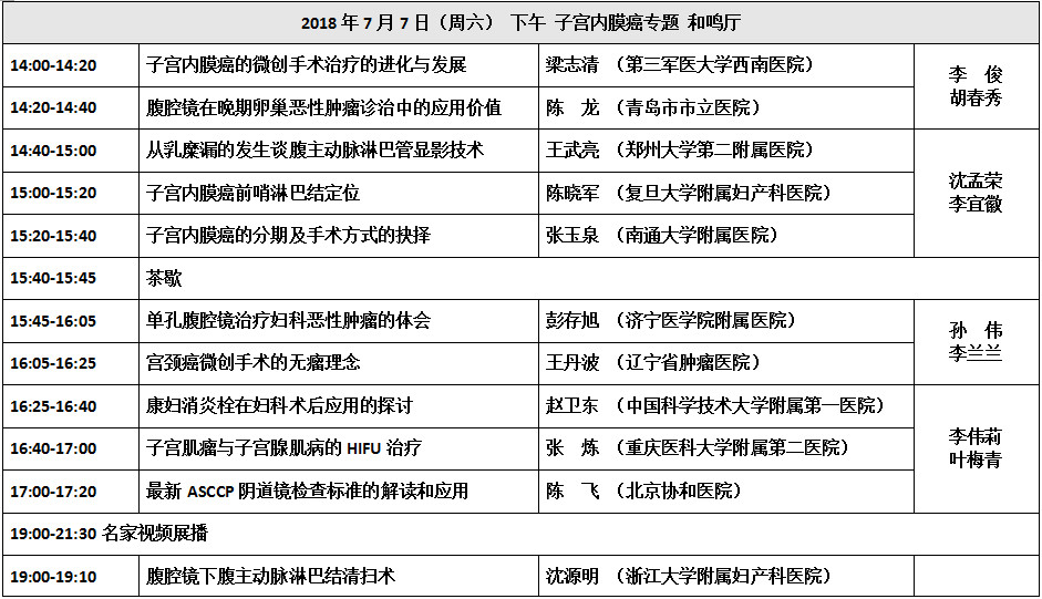 妇科恶性肿瘤诊治新进展学习班暨第三届江淮论坛将于2018.7.6-8日在合肥举行